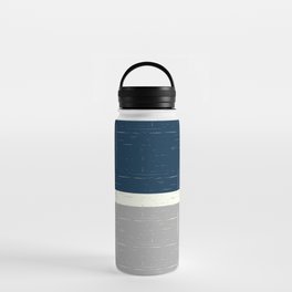 Color Block Navy Blue and Gray Water Bottle