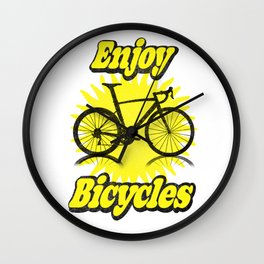 Enjoy Bicycles  Wall Clock