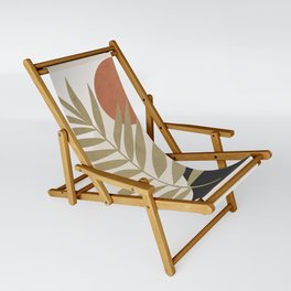Tropical Leaf- Abstract Art 9 Sling Chair