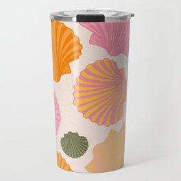 Pastel Shell, Textured Illustration Travel Mug