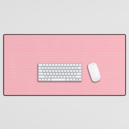 Pink Damask Pattern Desk Mat