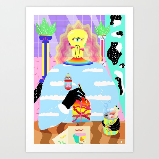 what are you thinking about? Art Print