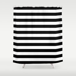 Abstract Black and White Stripe Lines 10 Shower Curtain