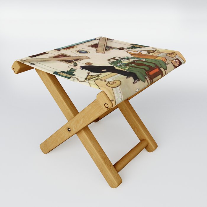 “Ideal Home - Spare Room” by W Heath Robinson Folding Stool