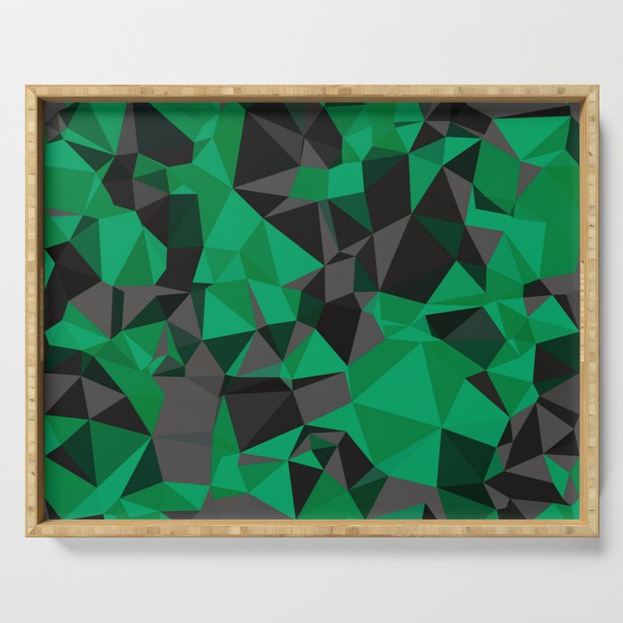 Green and Black Geo Print Serving Tray