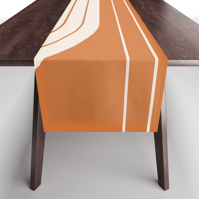 Two Tone Line Curvature LXXXIV Table Runner