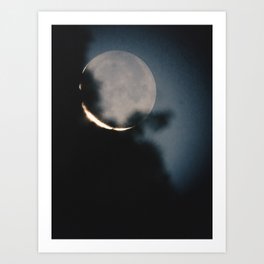 Waning Moon Art Print | Blurrynight, Darksky, Color, Digital, Photo, Moon 