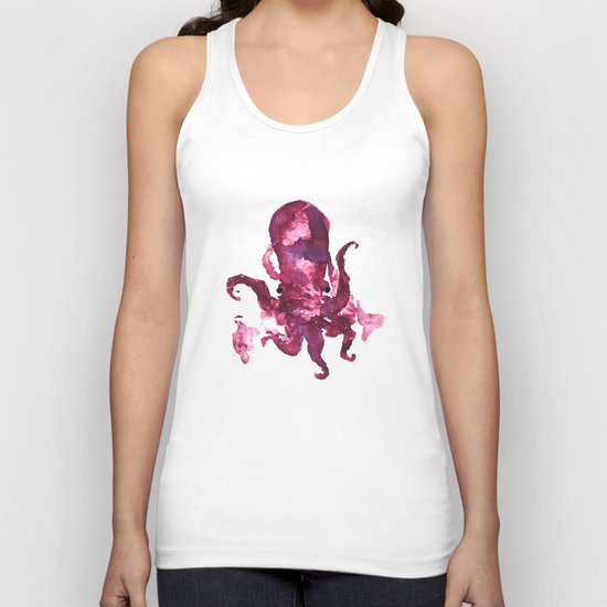 pink octopus Unisex Tank Top