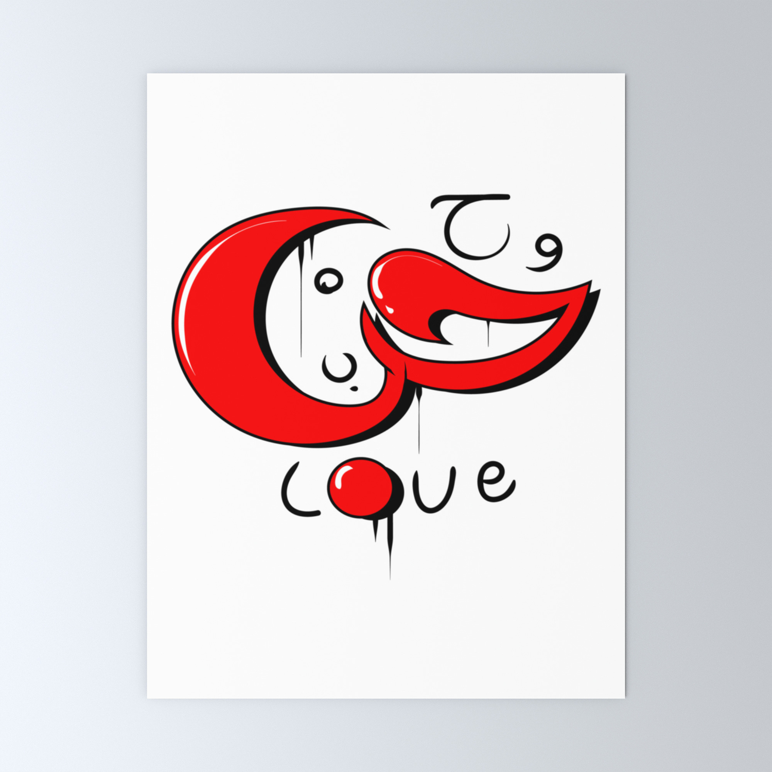 Graffiti Love Word In Arabic And English Mini Art Print By Kirart