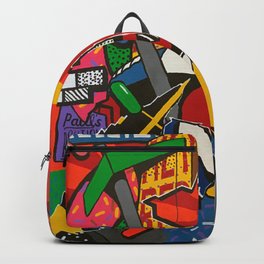 Hey Red! Backpack | Newyork, Acrylic, Brooklyn, Typography, Abstract, Comic, Pop Art, Vintage, Nyc, Bedstuy 