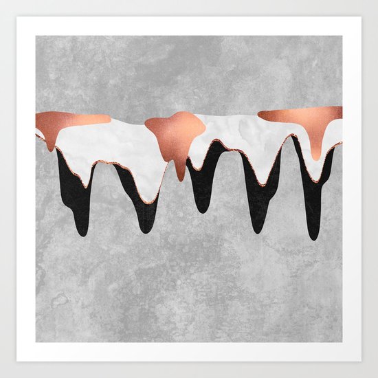 Pretty Color Drip 2 Art Print