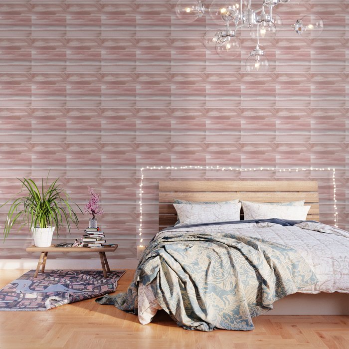 Geode Crystal Rose Gold Pink Wallpaper by Nature Magick | Society6