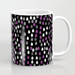 Digital pattern of magenta drops over back background Coffee Mug