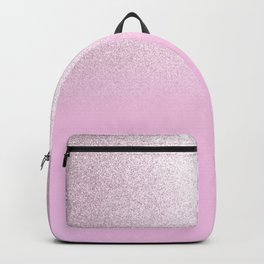 Girly blush pink lavender gradient glitter Backpack