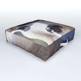 Watercolor Deer, Mule 01, RMNP, The Stare Outdoor Floor Cushion