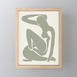Sage Green Matisse Art, Matisse Abstract Art Decor Framed Mini Art Print