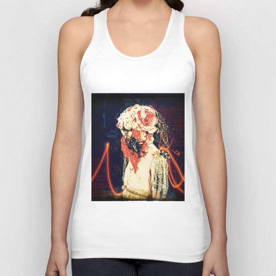 blood face flower face Unisex Tank Top