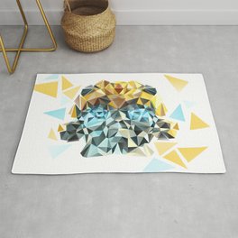 Bumblebee Low Poly Portrait Area & Throw Rug