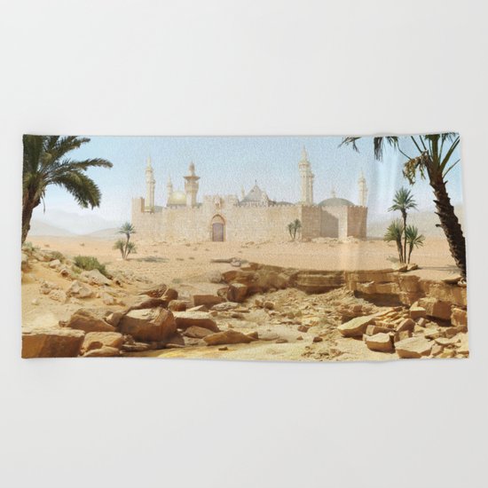 Desert City Beach Towel