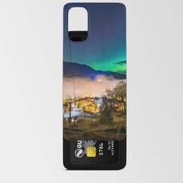 Aurora - Northern Lights in Whistler Creekside with Kadenwood Gondola Android Card Case