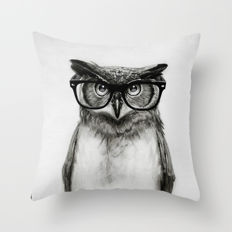 Mr Owl Throw Pillow By Isaiahstephens Society6