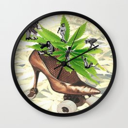 Juke Jam Wall Clock | Pattern, Collageart, Marijuana, Psychedelic, Funky, Digital, Skating, Collage, Weed, Jukejam 