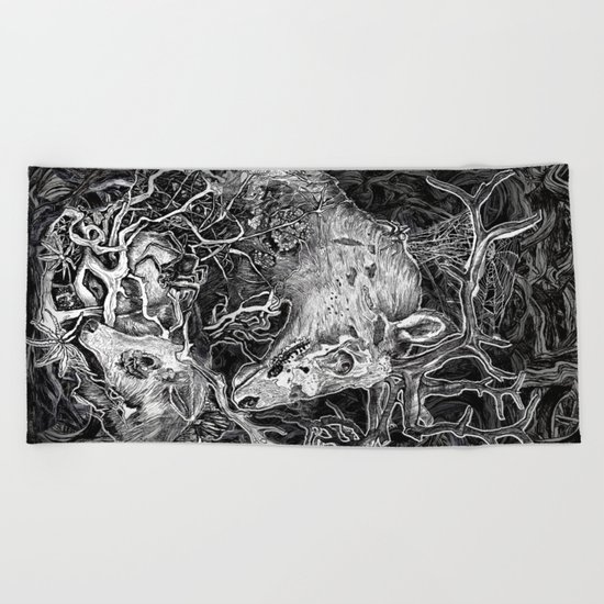 Elk Decay Beach Towel