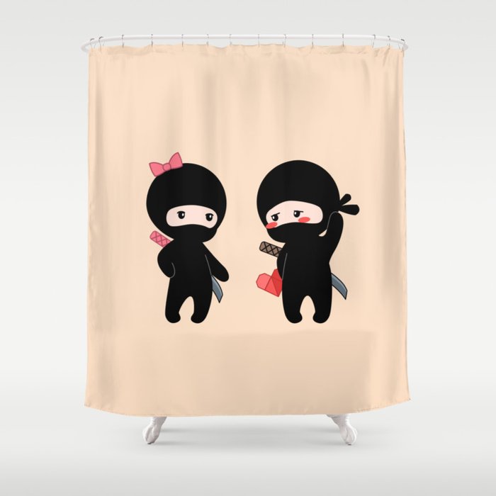 Tiny Ninja Boy And Girl Shower Curtain By Natalialinn Society6