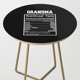 Grandma Nutritional Facts Funny Side Table