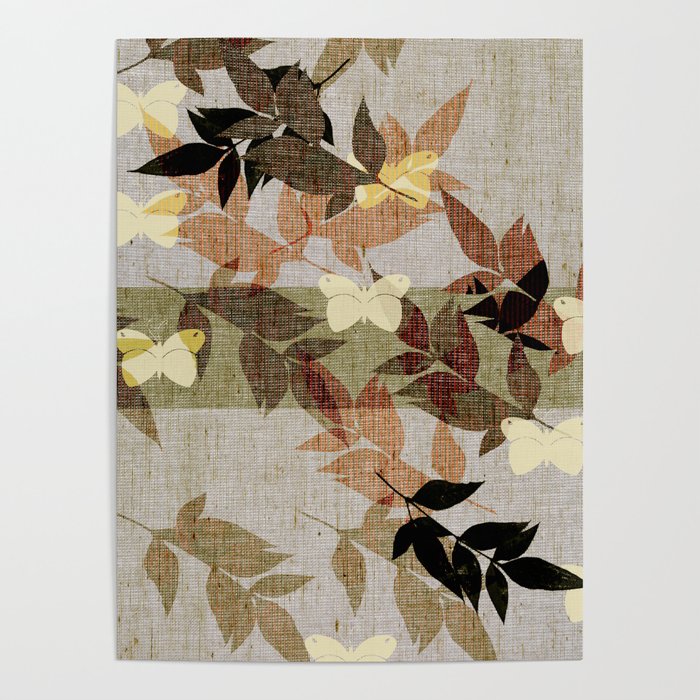 Asian nature pattern Poster