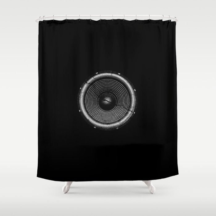 Cracked speaker Shower Curtain