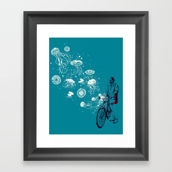 Journey in Blue Framed Art Print