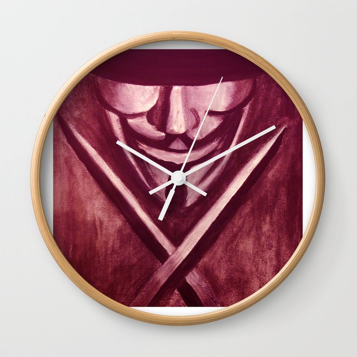 RED for VENDETTA Wall Clock