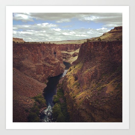 Otter Bench on the Crooked River, OR Art Print