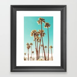 Palm Trees and Mountains Palm Springs Photography Print Framed Art Print