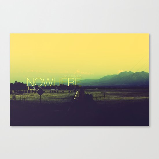 On a road to nowhere Canvas Print