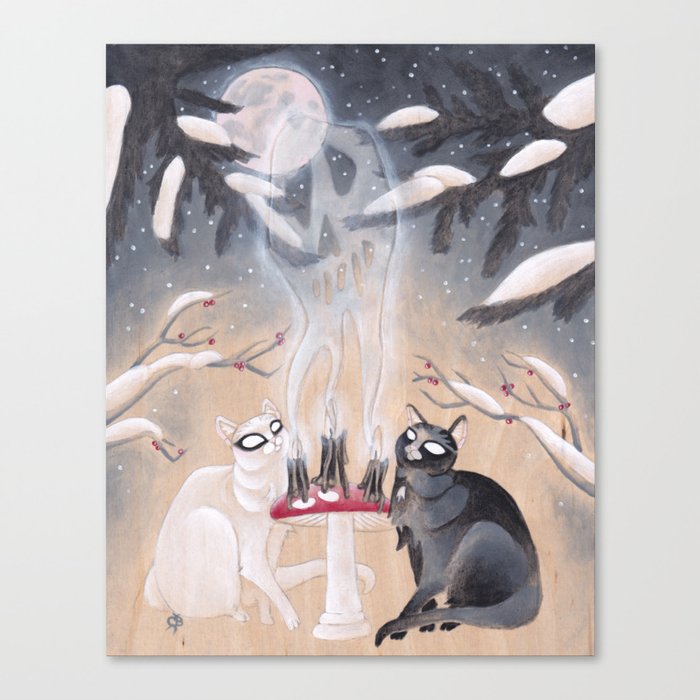 Conjuring Kitties Canvas Print