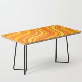Wavy Lines 70s Inspired | Orange and Yellow Coffee Table