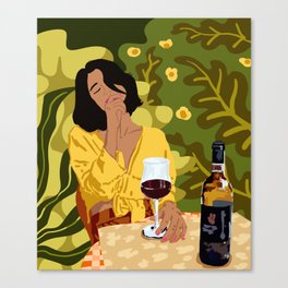 Wine is the answer. What was the question? Canvas Print