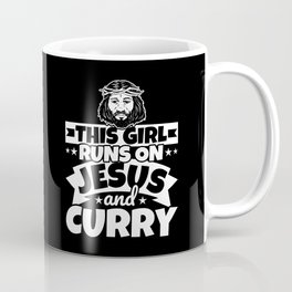 This Girl Runs on Jesus and curry Coffee Mug | Faith, Christian, Girl, God, Woman, Jesus, Graphicdesign, Women, Girls, Gift 