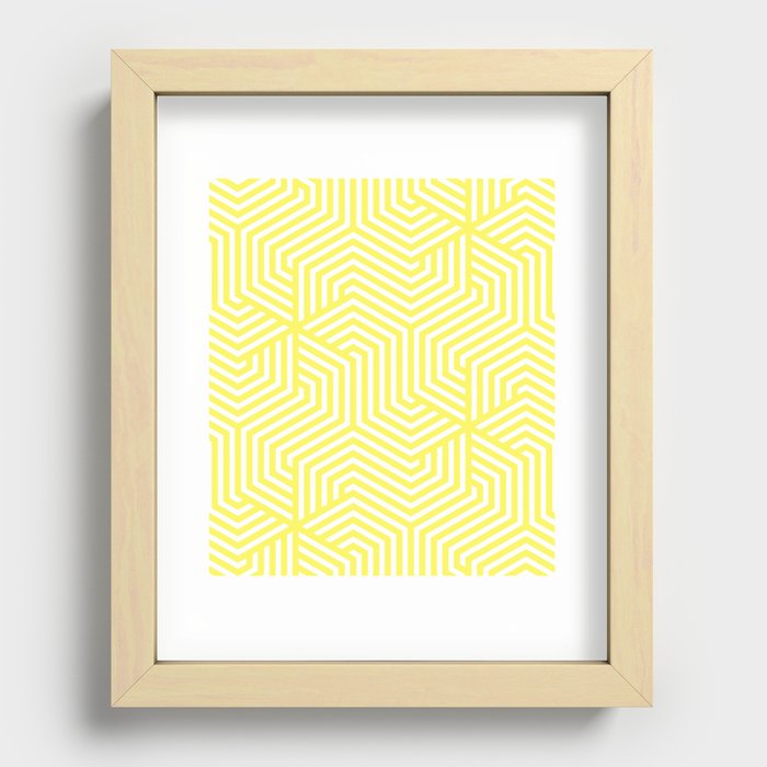 Icterine - yellow - Minimal Vector Seamless Pattern Recessed Framed Print