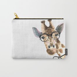 Giraffe with Glasses · Baby Giraffe · Baby Animals · Animals with Glasses · Giraffe with Bow Carry-All Pouch