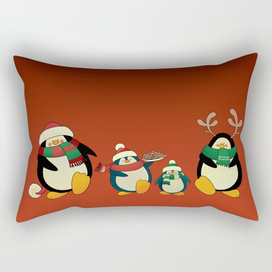 Penguin family Rectangular Pillow