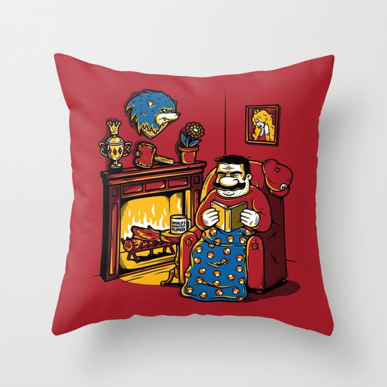 A Quiet Evening at Home Throw Pillow