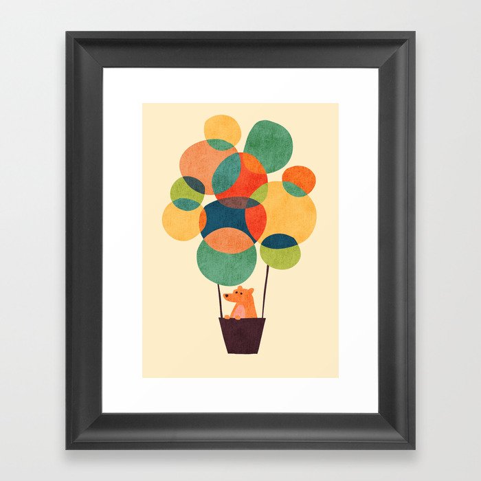 Whimsical Hot Air Balloon Framed Art Print