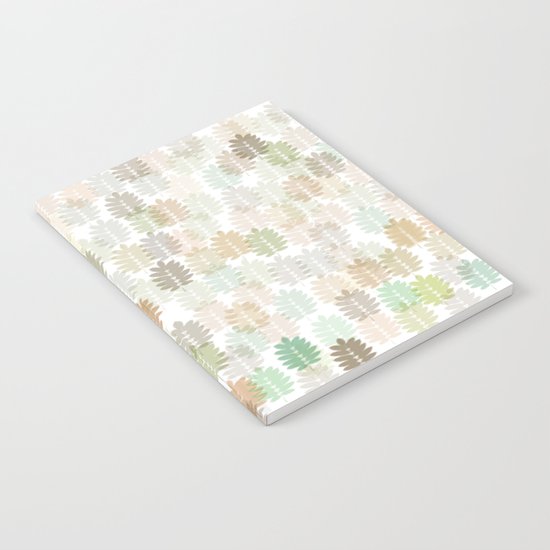 Soft Delicate Colored Leaf Abstract Notebook