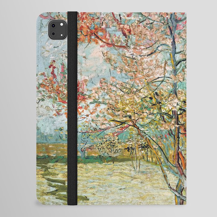 Pink peach trees ('Souvenir de Mauve') Vincent van Gogh iPad Folio Case