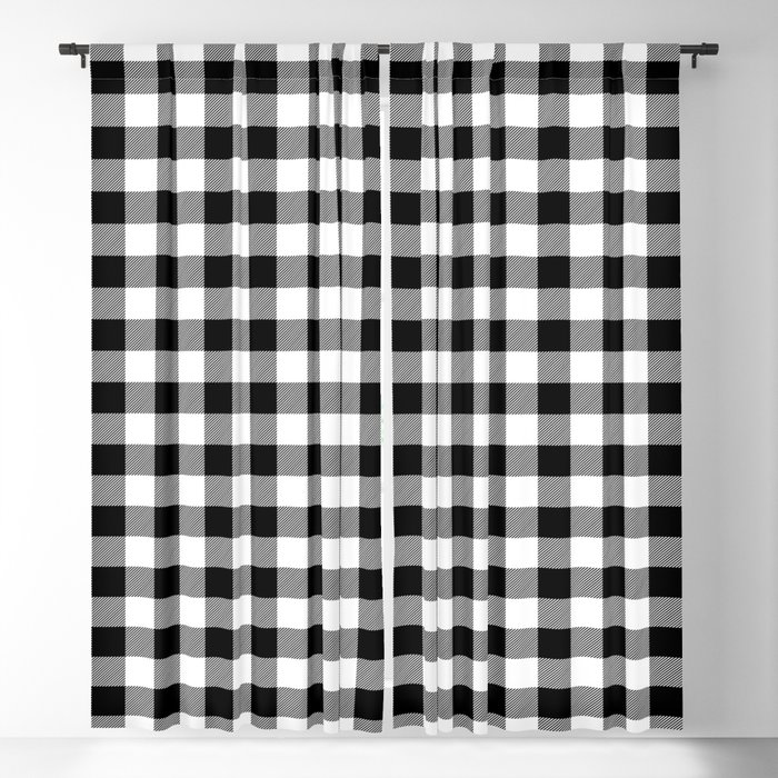 Classic Gingham Black and White - 11 Blackout Curtain