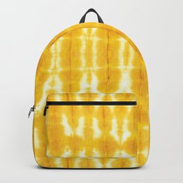 Yellow Linen Shibori Stripe Backpack