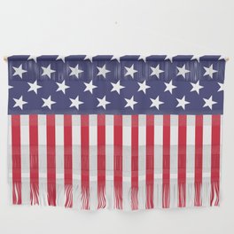 USA Red White and Blue Stars and Vertical Stripes American Flag Wall Hanging